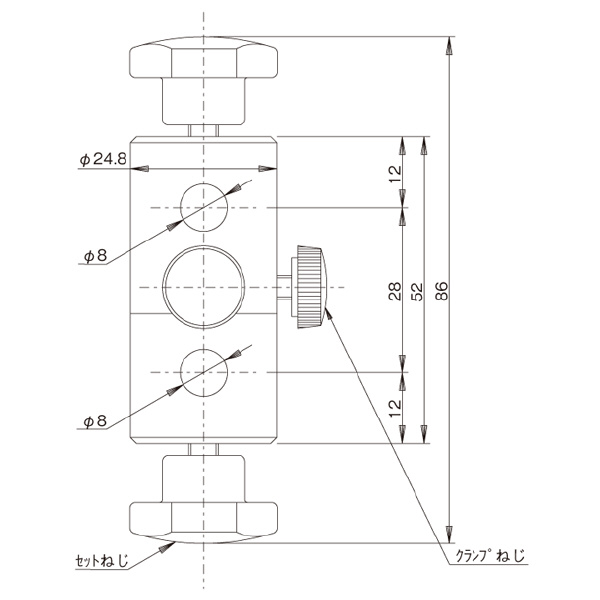 中央精機（株） クロスクランプ CR クロスクランプ CR-8-8