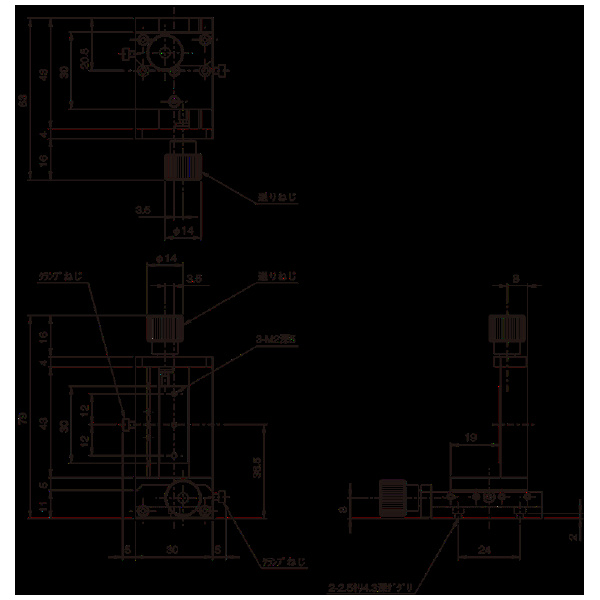 中央精機（株） X・Z軸ねじ式ステージ Ｘ・Ｚ軸ねじ式ステージ RM-X･Z
