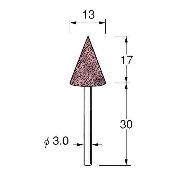 日本精密機械工作（株） 軸付砥石 軸径φ3 G33 軸付砥石　５本 G3312