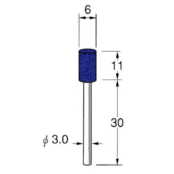 日本精密機械工作（株） 軸付砥石 軸径φ3 G33 軸付砥石　５本 G3313