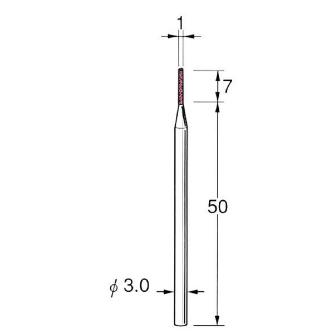 日本精密機械工作（株） 軸付砥石 軸径φ3 G31 軸付砥石　５本 G3101