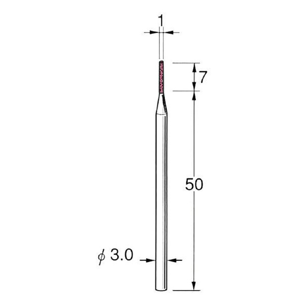 日本精密機械工作（株） 軸付砥石 軸径φ3 G31 軸付砥石　５本 G3101