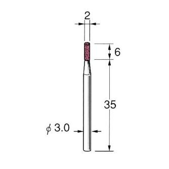 日本精密機械工作（株） 軸付砥石 軸径φ3 G31 軸付砥石　５本 G3103