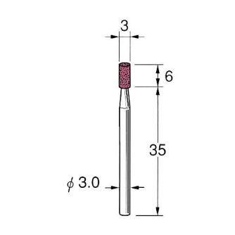 日本精密機械工作（株） 軸付砥石 軸径φ3 G31 軸付砥石　５本 G3104