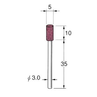 日本精密機械工作（株） 軸付砥石 軸径φ3 G31 軸付砥石　５本 G3106