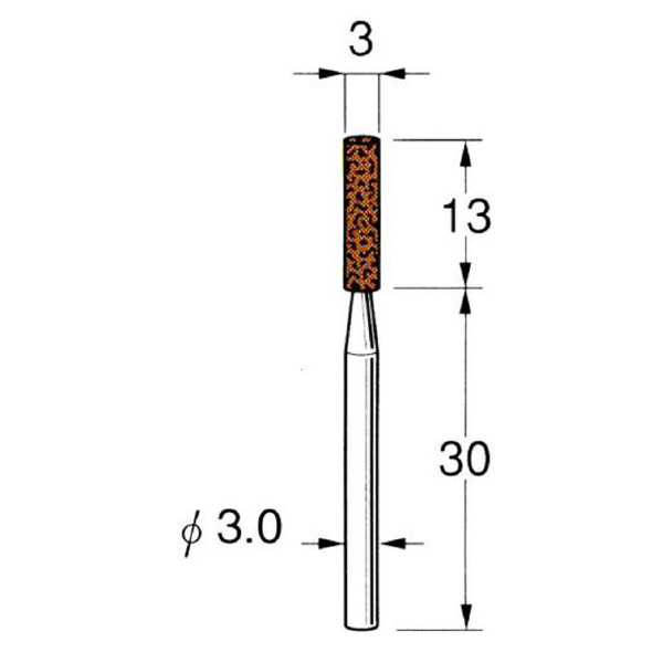 日本精密機械工作（株） 軸付砥石 軸径φ3 G32 軸付砥石　５本 G3221