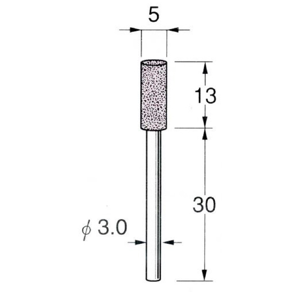 日本精密機械工作（株） 軸付砥石 軸径φ3 G32 軸付砥石　５本 G3233