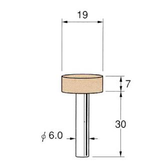 日本精密機械工作（株） 軸付砥石 軸径φ6 G66 軸付砥石　５本 G6612