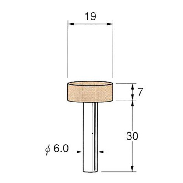 日本精密機械工作（株） 軸付砥石 軸径φ6 G66 軸付砥石　５本 G6612