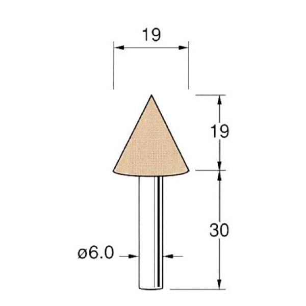 日本精密機械工作（株） 軸付砥石 軸径φ6 G66 軸付砥石　５本 G6614