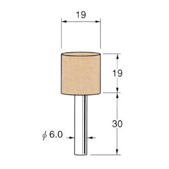 日本精密機械工作（株） 軸付砥石 軸径φ6 G66 軸付砥石　５本 G6621