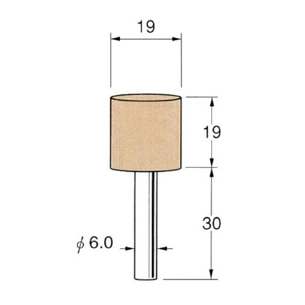 日本精密機械工作（株） 軸付砥石 軸径φ6 G66 軸付砥石　５本 G6621