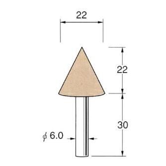 日本精密機械工作（株） 軸付砥石 軸径φ6 G66 軸付砥石　５本 G6624
