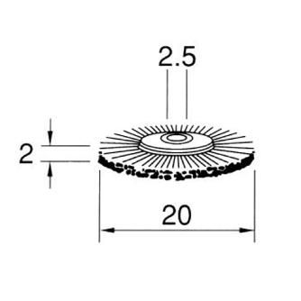 日本精密機械工作（株） ホイール型ブラシ 硬鋼線 B ホイール型ブラシ　硬鋼線　５個 B2118