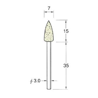 日本精密機械工作（株） 異形状軸付フェルトバフ F 異形状軸付フェルトバフ　５本 F7311