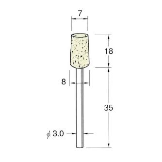 日本精密機械工作（株） 異形状軸付フェルトバフ F 異形状軸付フェルトバフ　５本 F7341