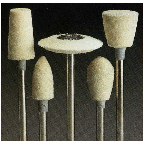 日本精密機械工作（株） 異形状軸付フェルトバフ F 異形状軸付フェルトバフ　５本 F7331