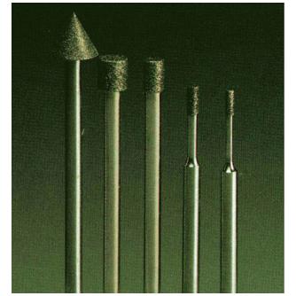 日本精密機械工作（株） 機械研削用軸付電着ダイヤモンド砥石 軸径φ3 D 機械研削用軸付電着ダイヤモンド砥石 D5320