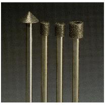 日本精密機械工作（株） 機械研削用軸付電着ボラゾン砥石 軸径φ3 N