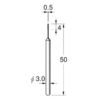 日本精密機械工作（株） 機械研削用軸付電着ボラゾン砥石 軸径φ3 N 機械研削用軸付電着ボラゾン砥石 N5305