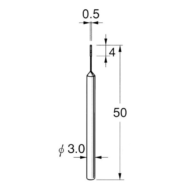 日本精密機械工作（株） 機械研削用軸付電着ボラゾン砥石 軸径φ3 N 機械研削用軸付電着ボラゾン砥石 N5305