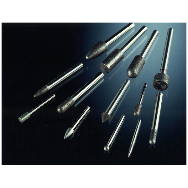 日本精密機械工作（株） 機械研削用軸付電着ボラゾン砥石 軸径φ3 N 機械研削用軸付電着ボラゾン砥石 N5320