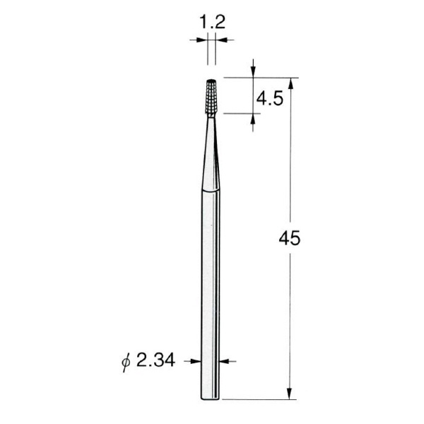 日本精密機械工作（株） 精密加工用スチールカッター テーパードフィッシャー C スチールカッター　テーパード　１０本 C1312