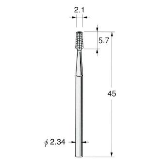 日本精密機械工作（株） 精密加工用スチールカッター テーパードフィッシャー C スチールカッター　テーパード　１０本 C1321