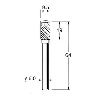 日本精密機械工作（株） 超硬カッター クロスカット 軸径φ6 K 超硬カッター　クロスカット K6124