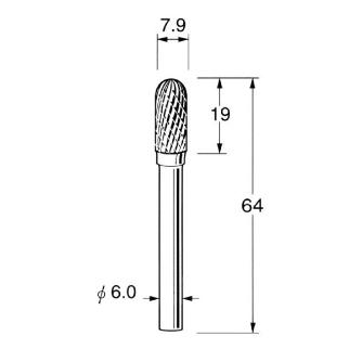 日本精密機械工作（株） 超硬カッター クロスカット 軸径φ6 K 超硬カッター　クロスカット K6223