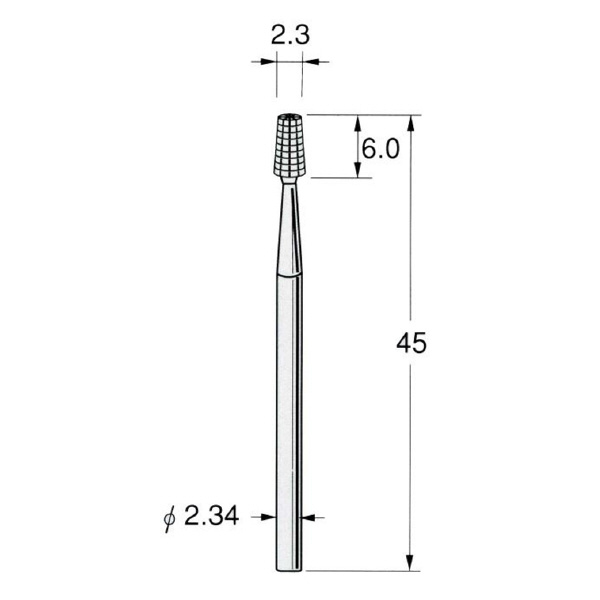 日本精密機械工作（株） 精密加工用スチールカッター テーパードフィッシャー C スチールカッター　テーパード　１０本 C1323
