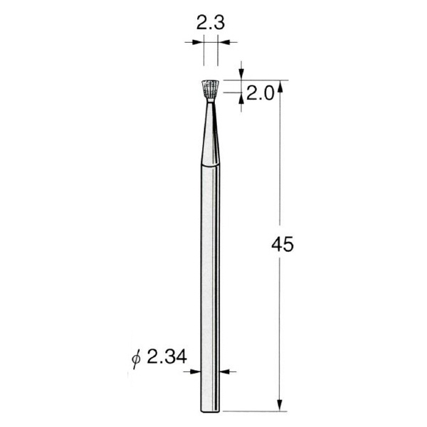 日本精密機械工作（株） 精密加工用スチールカッター インバーテッドコーン C スチールカッター　コーン　１０本 C1223