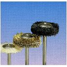 日本精密機械工作（株） 軸付ホイール型ブラシ 白羊毛(山羊) B