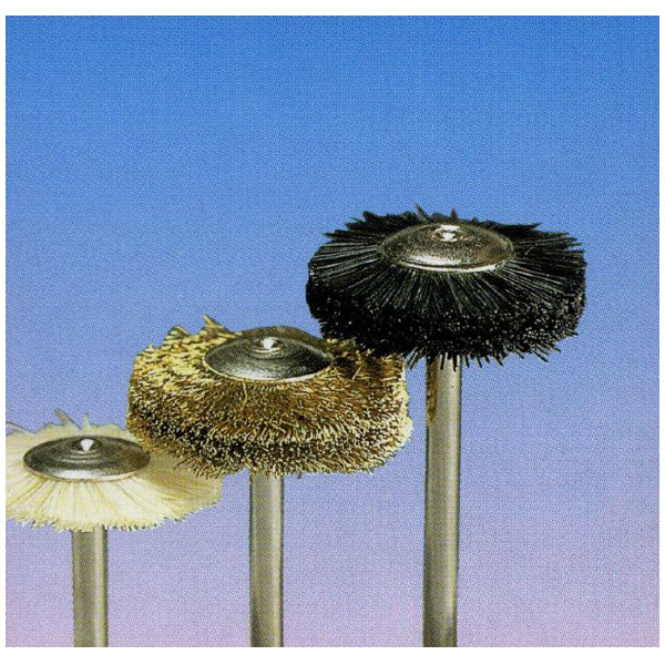 日本精密機械工作（株） 軸付ホイール型ブラシ ブラウン(馬) B 軸付ホイール型ブラシ　ブラウン（馬）５本 B1114