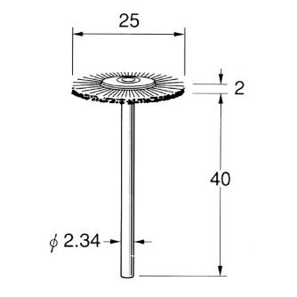 日本精密機械工作（株） 軸付ホイール型ブラシ ステンレス線 B 軸付ホイール型ブラシ　ステンレス線　５本 B1219