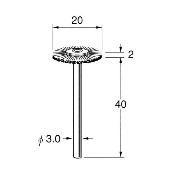 日本精密機械工作（株） 軸付ホイール型ブラシ 黒毛(豚) B 軸付ホイール型ブラシ　黒毛（豚）　５本 B1311