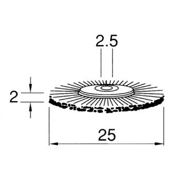 日本精密機械工作（株） ホイール型ブラシ 硬鋼線 B ホイール型ブラシ　硬鋼線　５個 B2218
