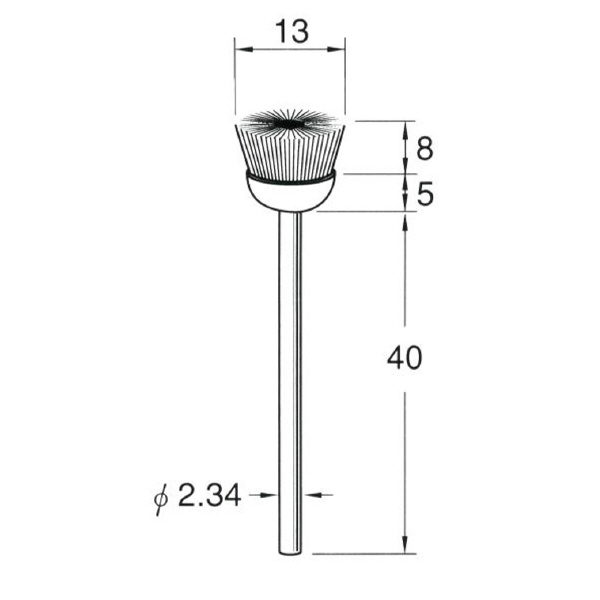 日本精密機械工作（株） 軸付カップ型ブラシ 鉄波線 B 軸付カップ型ブラシ　鉄波線　５本 B3117