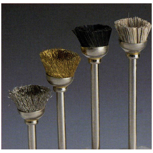 日本精密機械工作（株） 軸付カップ型ブラシ 白羊毛(山羊) B 軸付カップ型ブラシ　白羊毛（山羊）　５本 B3213