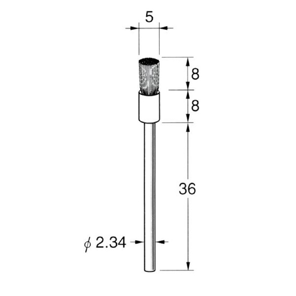 日本精密機械工作（株） 軸付エンド型ブラシ タンピコ B 軸付エンド型ブラシ　タンピコ　５本 B4116