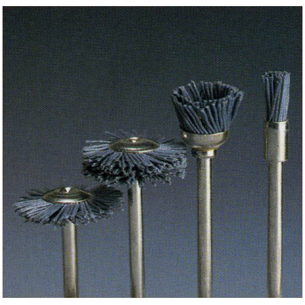 日本精密機械工作（株） 研磨剤入ナイロンブラシ軸付 エンド型 B 研磨剤入ナイロンブラシ軸付　エンド　５本 B7241