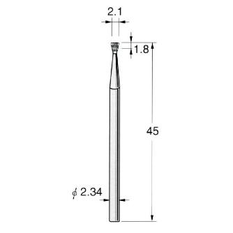 日本精密機械工作（株） 精密加工用スチールカッター インバーテッドコーン C スチールカッター　コーン　１０本 C1221