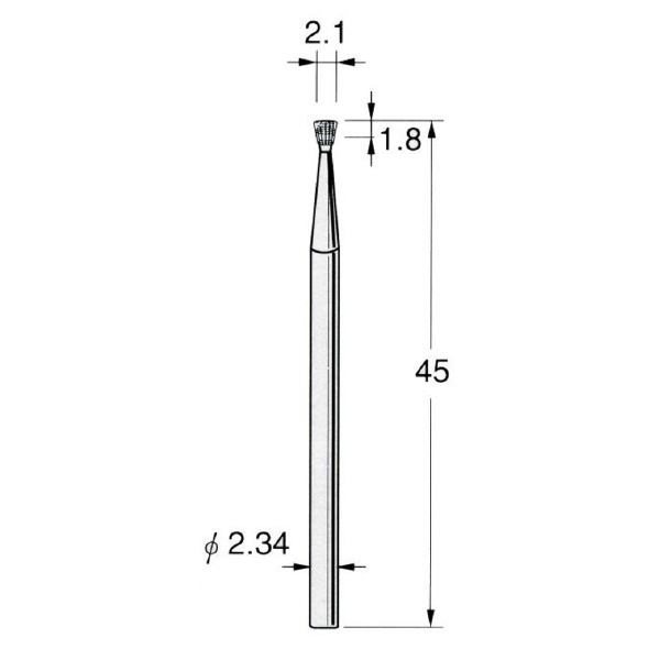 日本精密機械工作（株） 精密加工用スチールカッター インバーテッドコーン C スチールカッター　コーン　１０本 C1221