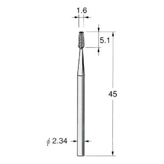 日本精密機械工作（株） 精密加工用スチールカッター テーパードフィッシャー C スチールカッター　テーパード　１０本 C1316