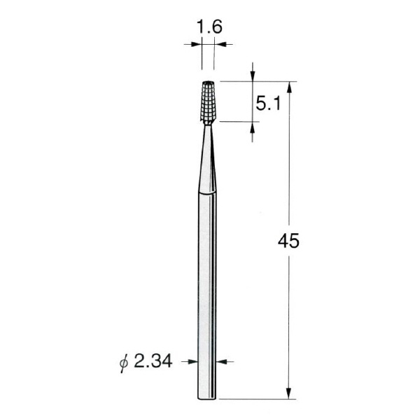 日本精密機械工作（株） 精密加工用スチールカッター テーパードフィッシャー C スチールカッター　テーパード　１０本 C1316