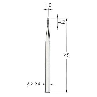 日本精密機械工作（株） 精密加工用スチールカッター ストレートフィッシャー C スチールカッター　ストレート　１０本 C1410