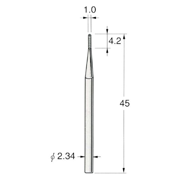 日本精密機械工作（株） 精密加工用スチールカッター ストレートフィッシャー C スチールカッター　ストレート　１０本 C1410