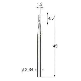 日本精密機械工作（株） 精密加工用スチールカッター ストレートフィッシャー C スチールカッター　ストレート　１０本 C1412