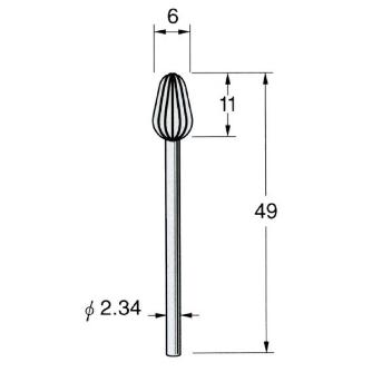 日本精密機械工作（株） 精密加工用スチールカッター クロスカット C スチールカッター　クロスカット　３本 C5606