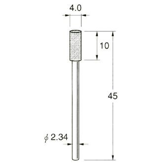 日本精密機械工作（株） 軸付電着ダイヤモンド砥石 軸径φ2.34 D 軸付電着ダイヤモンド砥石 D1140